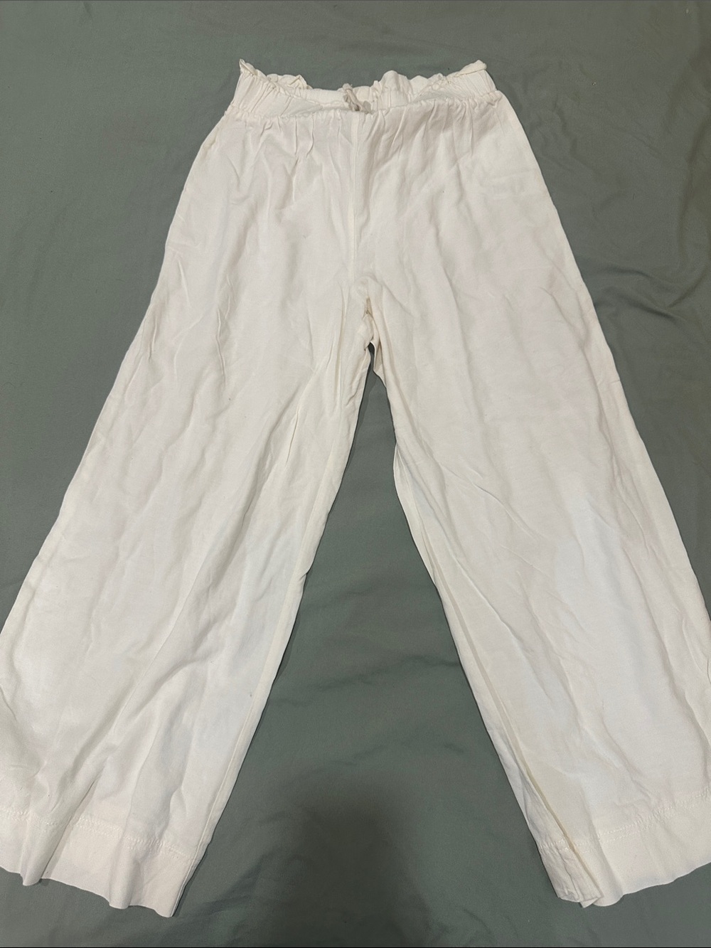 White Wide-Leg Bottoms